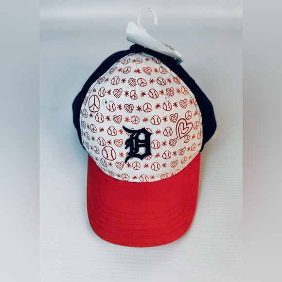 Detroit Tigers Toddler Peace Love Baseball Cap Hat adjust - Picture 2 of 5
